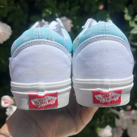 Vans Old Skool Spongebob Squarepants Lace Up Casual Shoes White Blue . UNISEX - Picture 10 of 17